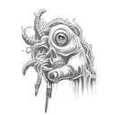 monster hands tattoo design idea