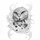 number 7 with blessed soul tattoo design idea