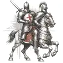 knight templar sword honor tattoo design idea