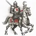 knight templar sword honor tattoo design idea