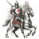 knight templar sword honor tattoo design idea