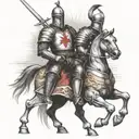 knight templar sword honor tattoo design idea