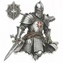 templar knight tattoo design idea