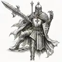 templar knight tattoo design idea