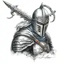 templar knight tattoo design idea