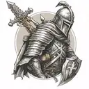 templar knight tattoo design idea