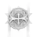 take me a tatoo with the name of my son "Asaël" add three stars in the cross. tattoo design idea
