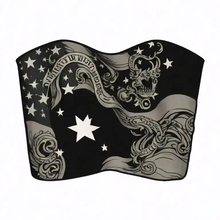 flag with we the people tattoo design idea