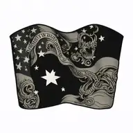 flag with we the people tattoo design idea