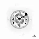 3 birth clocks with northern lights background tattoo design idea