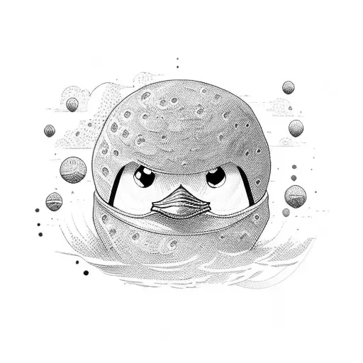 rubber duck tattoo design idea