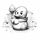 rubber duck tattoo design idea