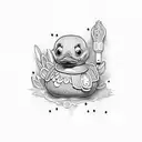 rubber duck tattoo design idea