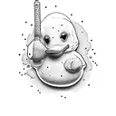rubber duck tattoo design idea