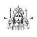 Virgin mary, Durga maa tattoo design idea