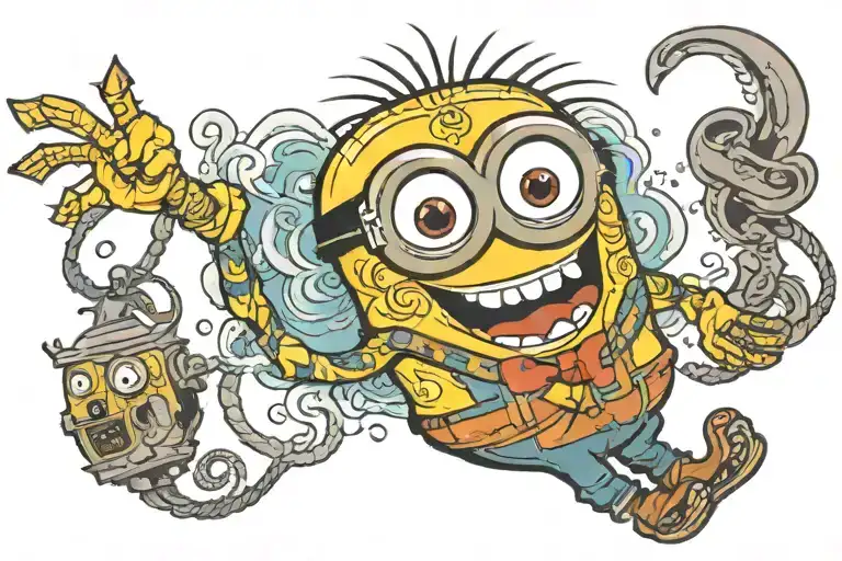 minion jerry tattoo design idea