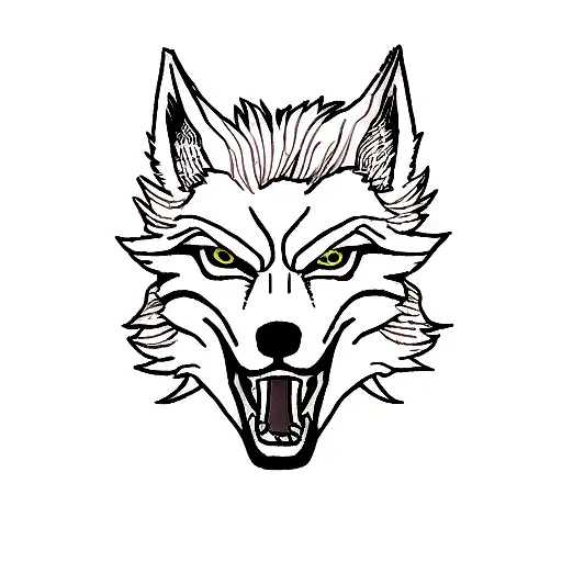 escanor tattoo but with a wolf tattoo design idea