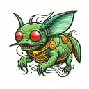 plankton pet dog tattoo design idea