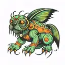 plankton pet dog tattoo design idea