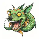 plankton pet dog tattoo design idea