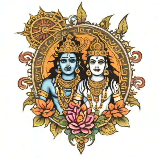 shiva and balaji tattoo design idea