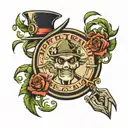 hustler money maker tattoo design idea