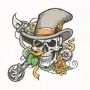 hustler money maker tattoo design idea