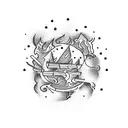 bonfire tattoo design idea