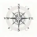 steampunk compass tattoo design idea