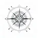 steampunk compass tattoo design idea