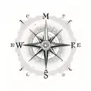 steampunk compass tattoo design idea