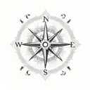 steampunk compass tattoo design idea