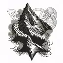 matterhorn and script tattoo tattoo design idea