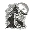 matterhorn and script tattoo tattoo design idea