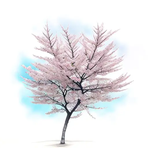 Sakura Blossom tree tattoo design idea
