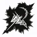 the lightning bolt from the ac/dc logo tattoo design idea