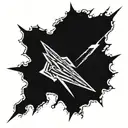 the lightning bolt from the ac/dc logo tattoo design idea