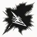 the lightning bolt from the ac/dc logo tattoo design idea
