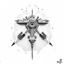 drill aviation tattoo design idea