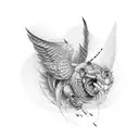 drill aviation tattoo design idea