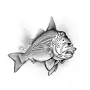 trout tattoo design idea