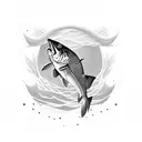 trout tattoo design idea