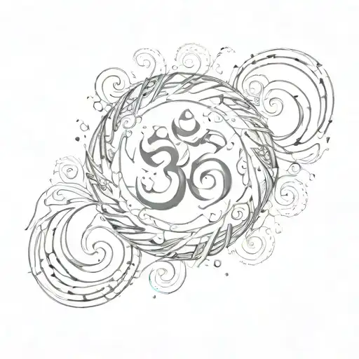 A wispy Om tattoo could beautifully represent freedom and spirituality. Adding a sketchy style to it could enhance uniqu tattoo design idea