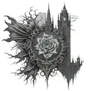 dark tower tattoo design idea
