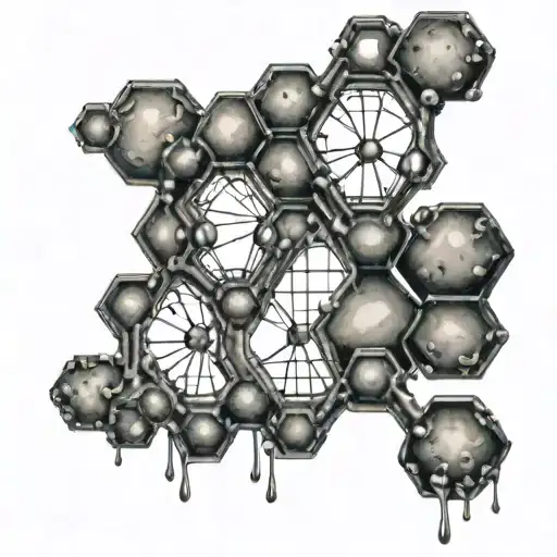 tattoo of estrogen chemical structure that looks like it was cut into skin, it should look like it is bleeding a little. tattoo design idea