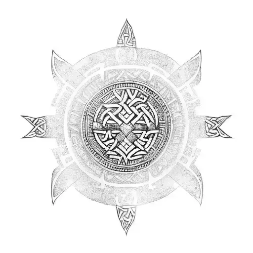 polynesian mixed with celtic tattoo design idea
