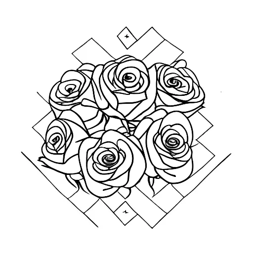 natural hearth with roses and "Shefa" word on it, in gothic style tattoo design idea