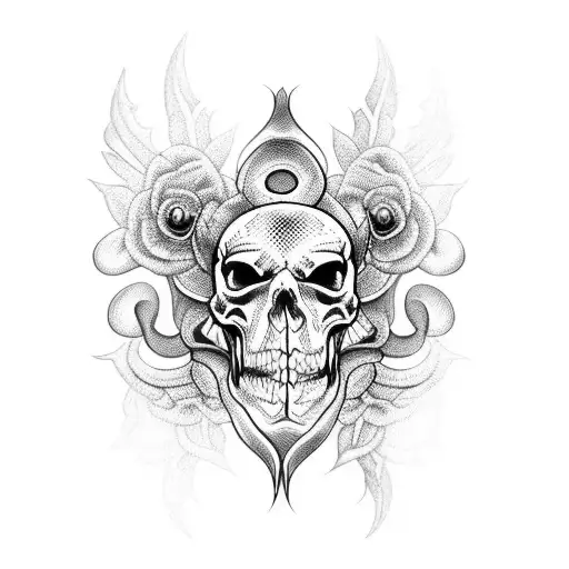 back tattoo, snake with flowers, covering whole back, detailed and realistic, animal skulls tattoo design idea