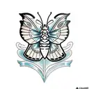 Moth to a flame tattoo design idea