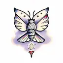 Moth to a flame tattoo design idea